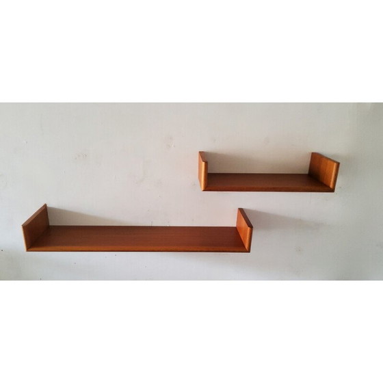 Image 1 of Pair of vintage floating wall shelves, 1960