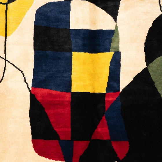 Image 1 of Vintage hand-knotted Merino wool rug