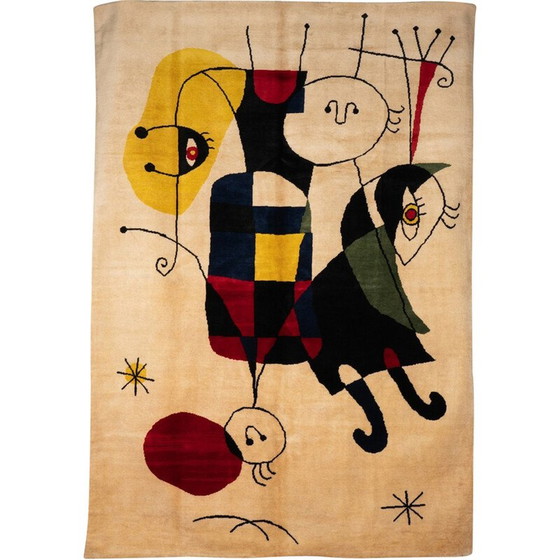 Image 1 of Vintage hand-knotted Merino wool rug
