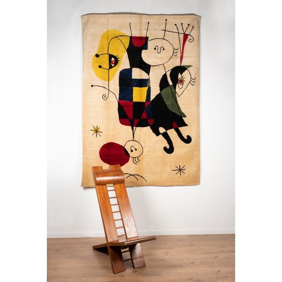 Image 1 of Vintage hand-knotted Merino wool rug