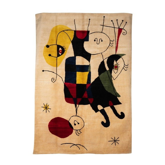 Image 1 of Vintage hand-knotted Merino wool rug
