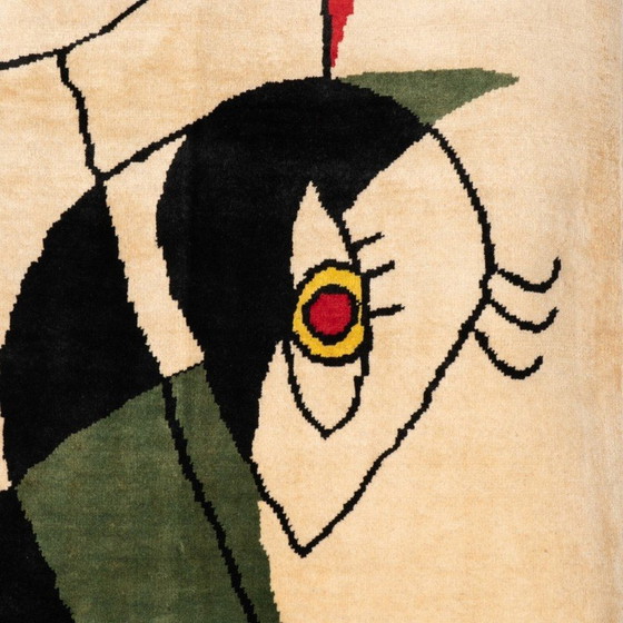 Image 1 of Vintage hand-knotted Merino wool rug