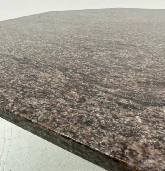 Image 1 of Mid century hexagonal granite dining table, 1980’s