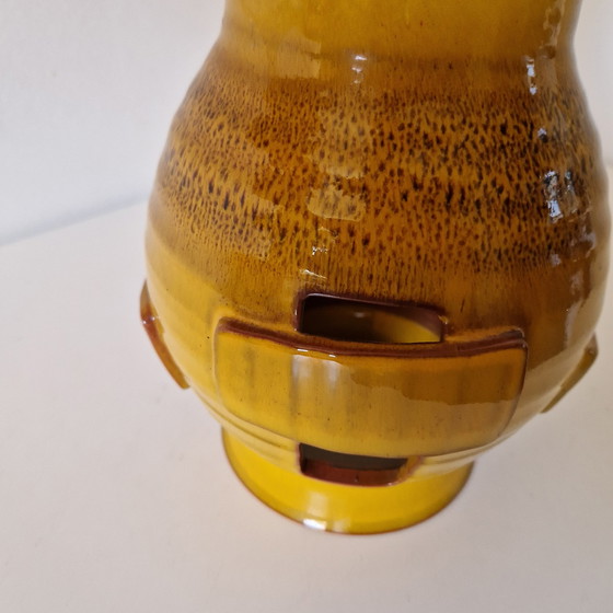 Image 1 of Vintage Pendant Lamp Yellow Ceramic Lamp