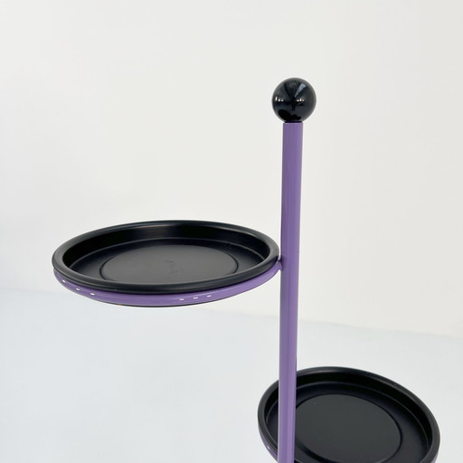 Purple Postmodern Planter Holder, 1980S