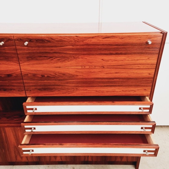 Image 1 of Credenza vintage rialzata con venatura in palissandro