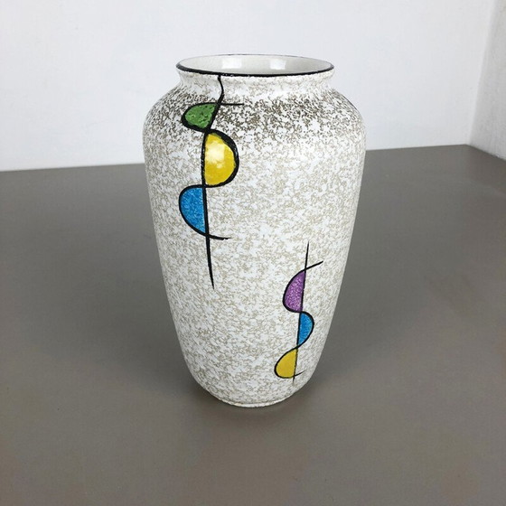 Image 1 of Vintage colored lava clay vase from Bay Ceramics, Germany 1950
