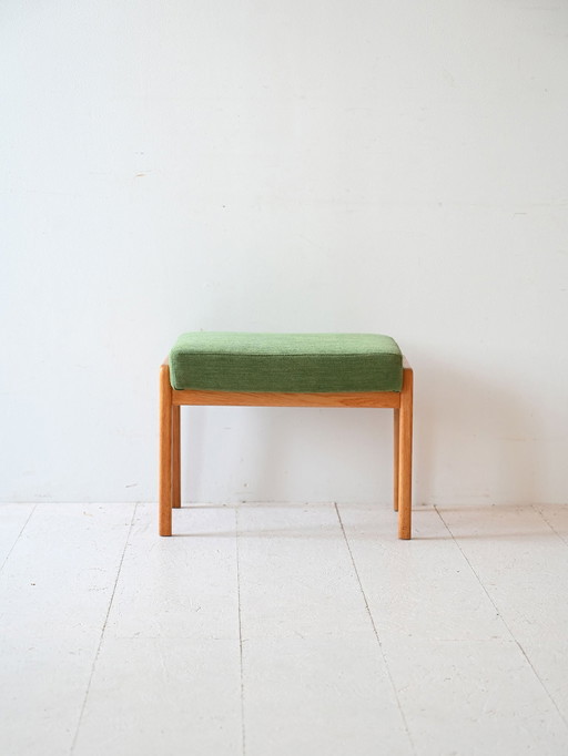 Vintage Green Footstool