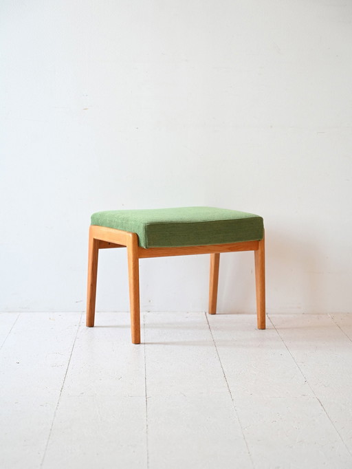Vintage Green Footstool