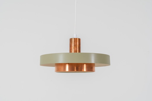 Danish Copper Pendant Light 1960S.