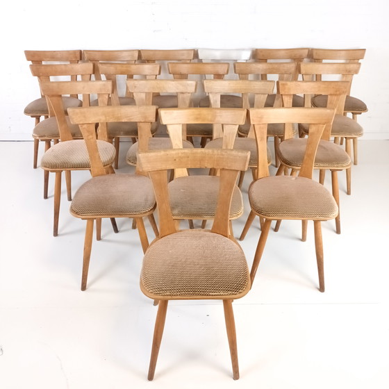 Image 1 of Lot 19 vintage wooden dining chairs