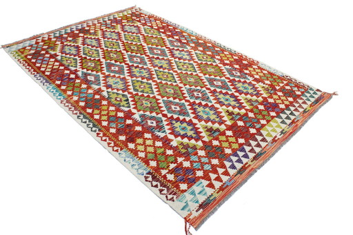 Original Old Style Kelim Afghan 264 X 170 Cm Top Condition