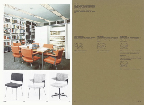 Image 1 of Gispen Gi3 series (with walnut armrests) conference chairs by A.R. Cordemeyer