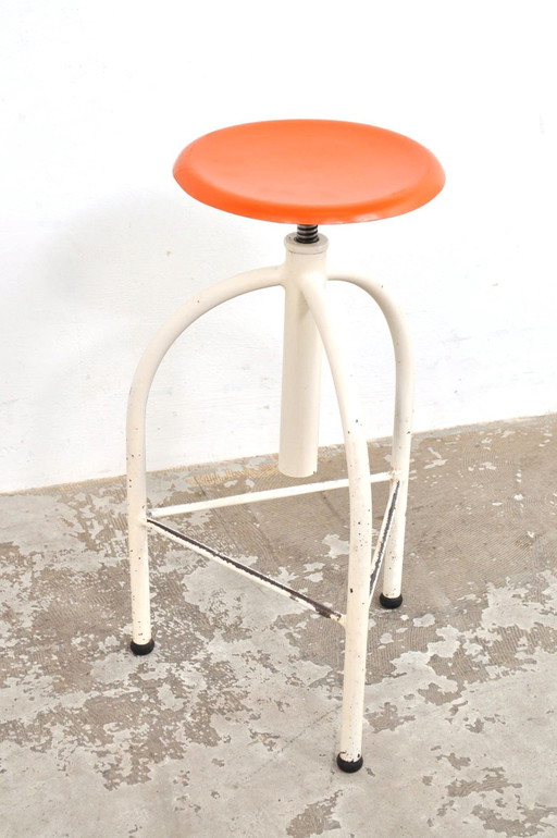 Industrial Adjustable Barstool 1950s