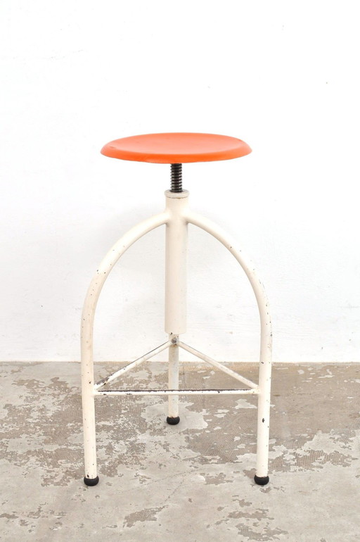 Industrial Adjustable Barstool 1950s