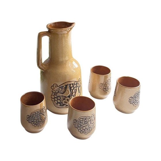 Image 1 of Vintage stoneware cold drinks service, Poland 1970
