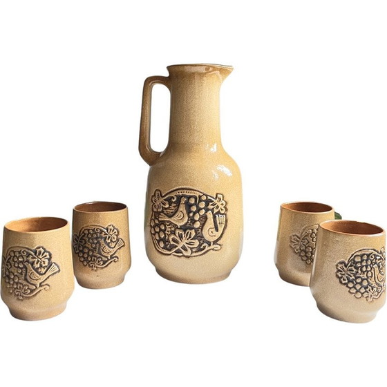Image 1 of Vintage stoneware cold drinks service, Poland 1970