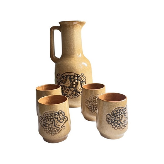 Image 1 of Vintage stoneware cold drinks service, Poland 1970