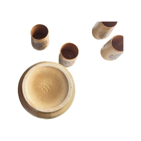 Image 1 of Vintage stoneware cold drinks service, Poland 1970
