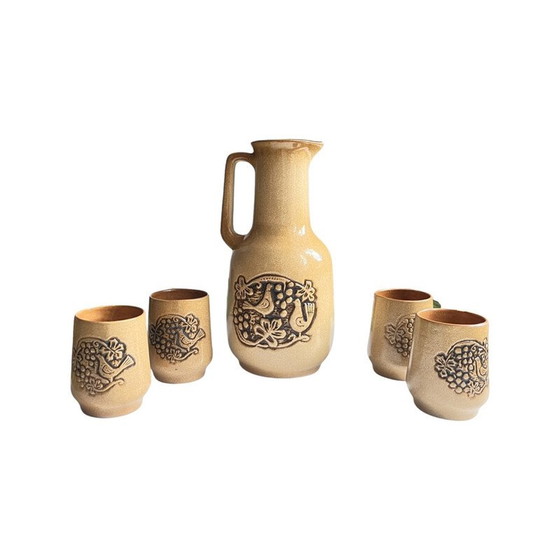 Image 1 of Vintage stoneware cold drinks service, Poland 1970