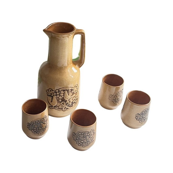 Image 1 of Vintage stoneware cold drinks service, Poland 1970