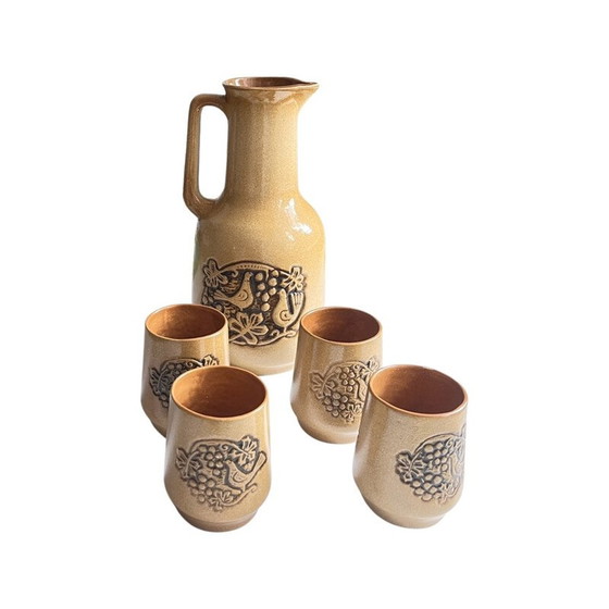 Image 1 of Vintage stoneware cold drinks service, Poland 1970
