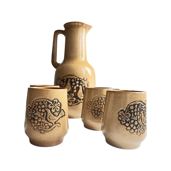 Image 1 of Vintage stoneware cold drinks service, Poland 1970