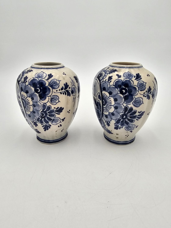 Image 1 of Pair Of Delft Vases