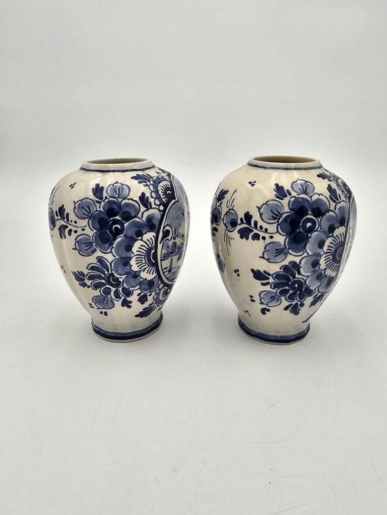 Image 1 of Pair Of Delft Vases