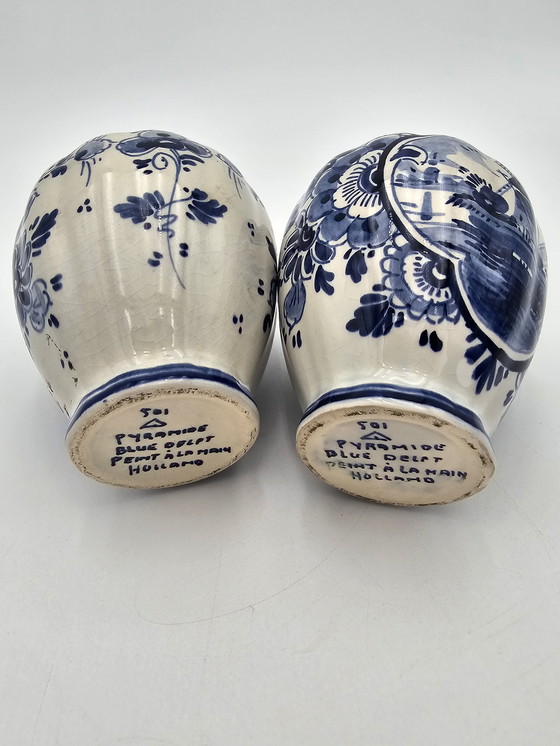 Image 1 of Pair Of Delft Vases