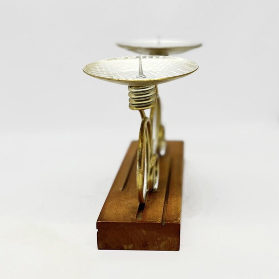 Image 1 of Vintage candlestick for two candles, Belgium 1980