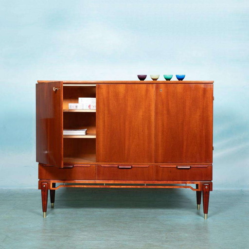 Swedish 60s sideboard teak, minimalist storage cabinet