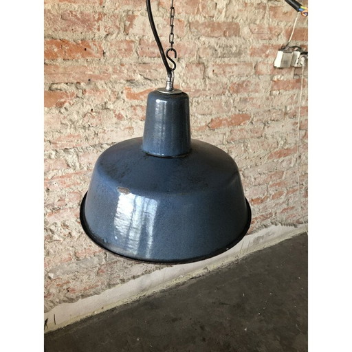 Vintage industrial factory pendant lamp, 1960