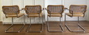 4 sedie vintage Cesca in tessuto