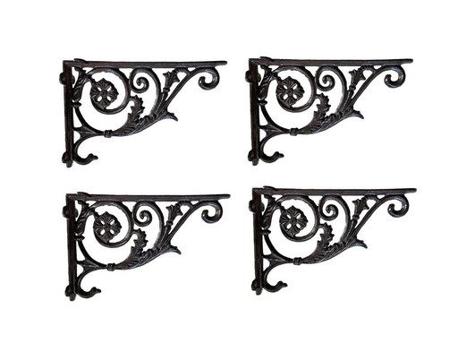 Set Of 4 Durable Wall Brackets In Classic Style