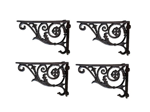 Set Of 4 Durable Wall Brackets In Classic Style