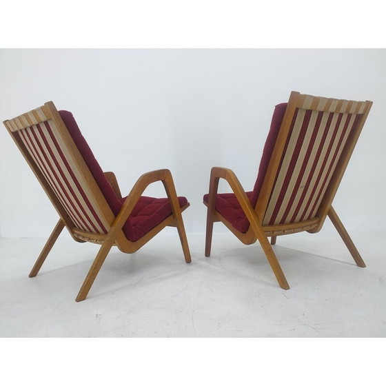 Image 1 of Pair of vintage Art Deco Armchairs by Jan Vanek 1930s