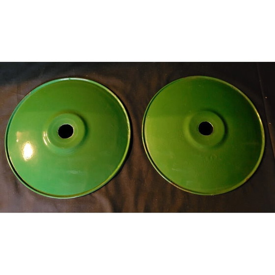 Image 1 of Pair of vintage industrial pendant lamps, 1930