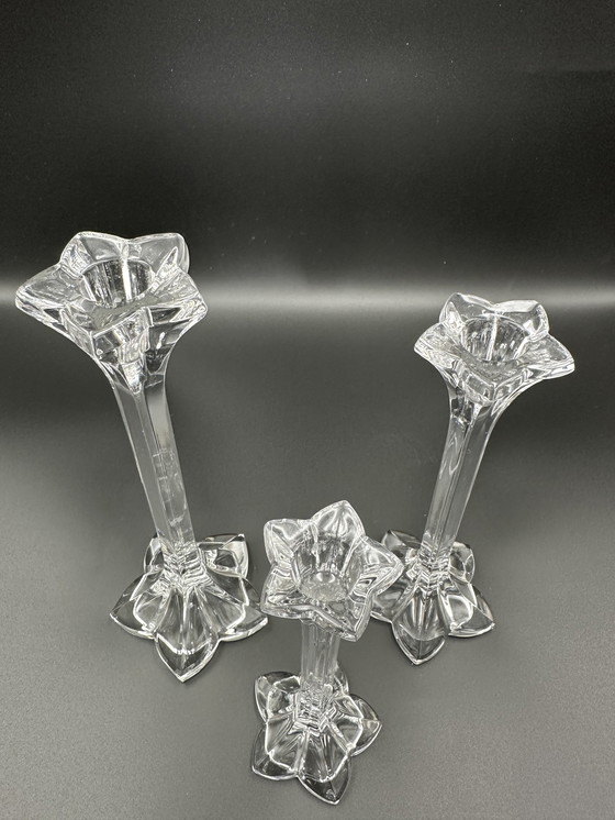 Image 1 of 3x Nachtmann lead crystal candlesticks