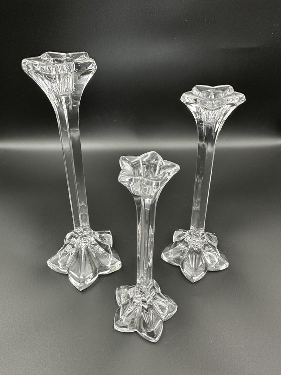 Image 1 of 3x Nachtmann lead crystal candlesticks