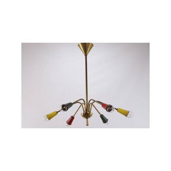 Image 1 of Lampadario vintage in ottone, anni '50