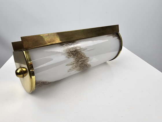 Image 1 of Wall Lamp Glass And Brass Italian