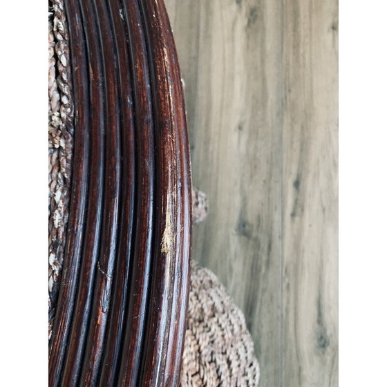 Image 1 of Vintage woven rope and rattan dining set