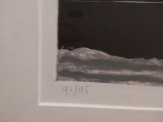 Image 1 of Framed Screen Print By Ronald Boonacker With Book 'Dreamed Landscapes'Ku All Screen Prints 1998-2013