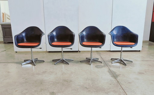 4x Eames Fiberglass Office Chairs Herman Miller 2ª Edition 1960