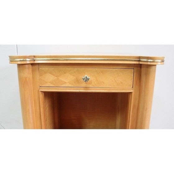 Image 1 of Comodino vintage in sicomoro di J. Leleu, anni '50