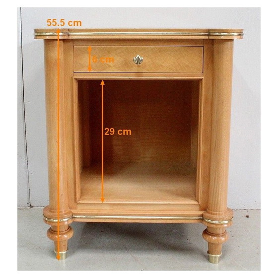 Image 1 of Comodino vintage in sicomoro di J. Leleu, anni '50