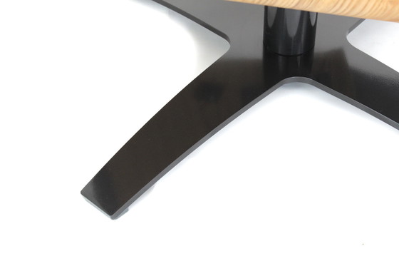 Image 1 of As New! Multi-Functional Scandinavian Lounge Chair / Armchair with Leather and Oak