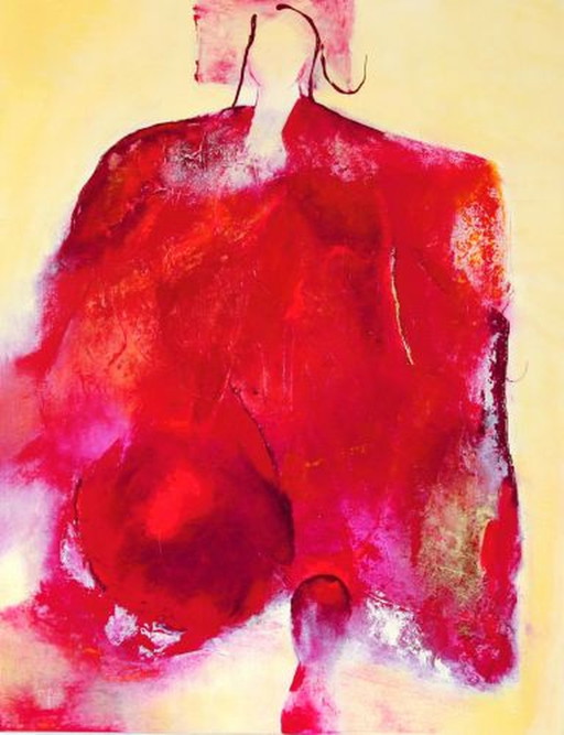 Maya Zeeman -Lady in red – schilderijen tekeningen