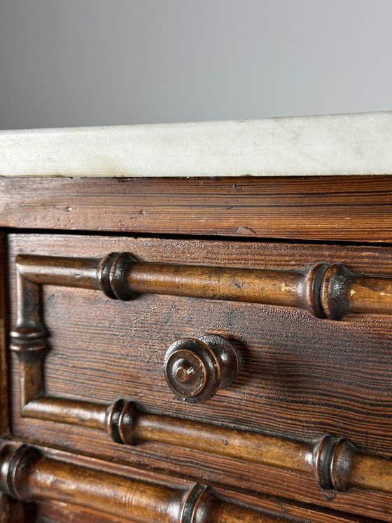 Image 1 of Faux Bamboo Commode 1900